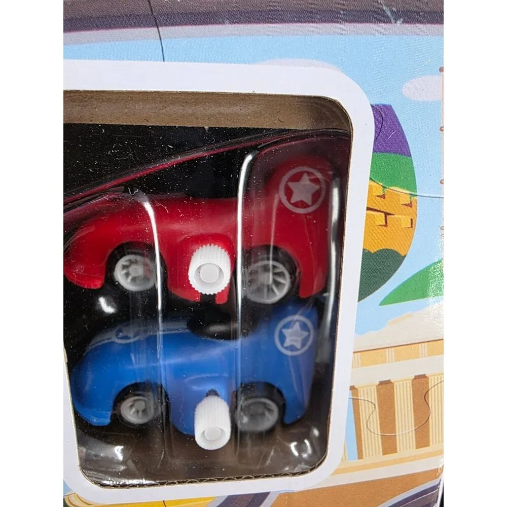 Melissa & Doug Tracks Floor Puzzle With 2 Wind-Up Cars 48 Pieces 36